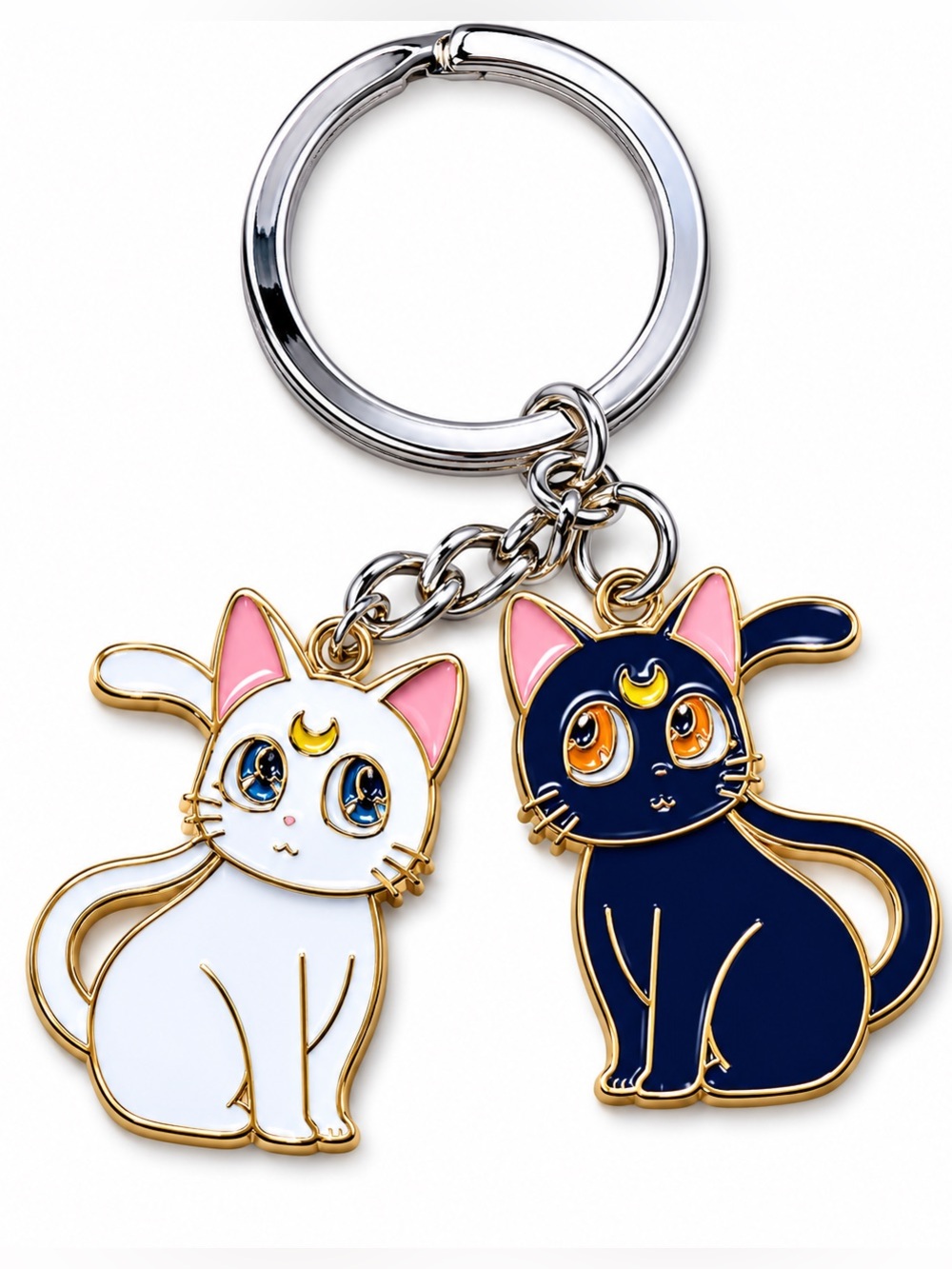 Luna Sailor Moon Cat Keychain-NEW